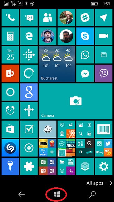 Windows 10 Mobile, One handed, mode, start, exit, what is