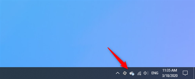 The OneDrive icon from the system tray
