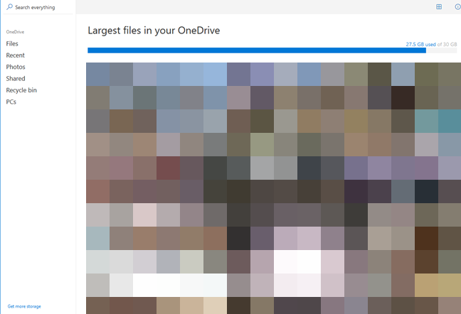 OneDrive, large, files