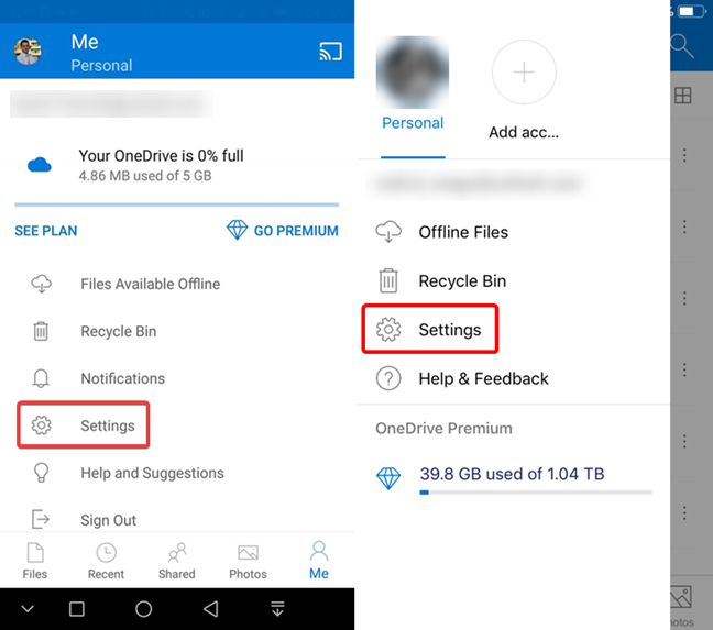 download files from onedrive to android