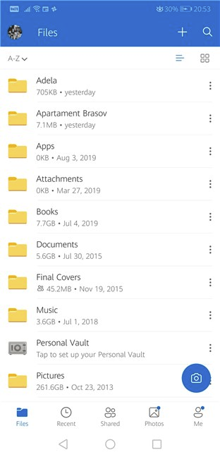 The OneDrive app for Android