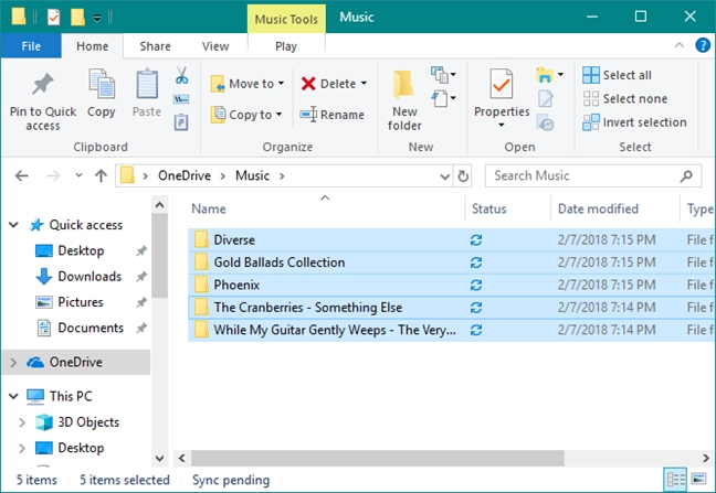 Groove Music, OneDrive, streaming