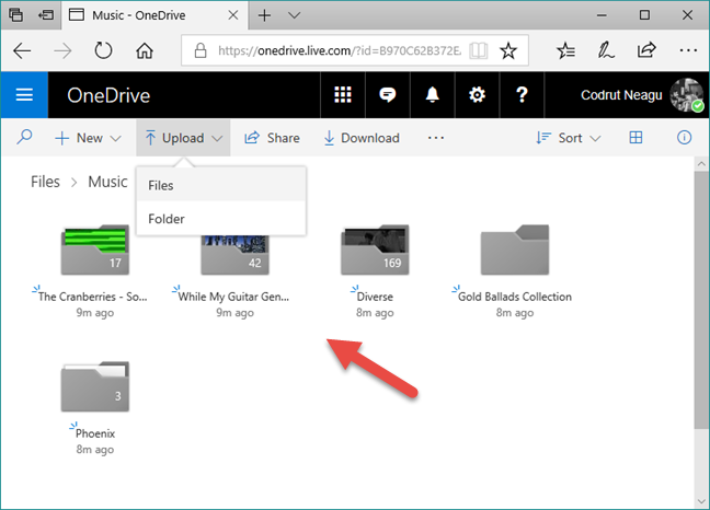 Groove Music, OneDrive, streaming