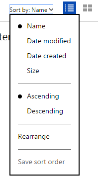 OneDrive, website, manage, view, sort, files, delete, recover