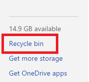 OneDrive, website, manage, view, sort, files, delete, recover