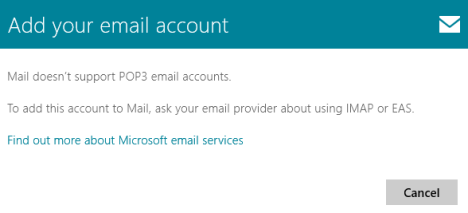 Windows 8 - Add POP3 to Outlook.com & Outlook to Mail