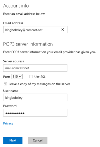 Windows 8 - Add POP3 to Outlook.com & Outlook to Mail