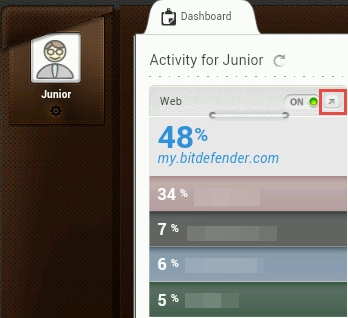 Bitdefender, Parental Control, reports, activities, statistics