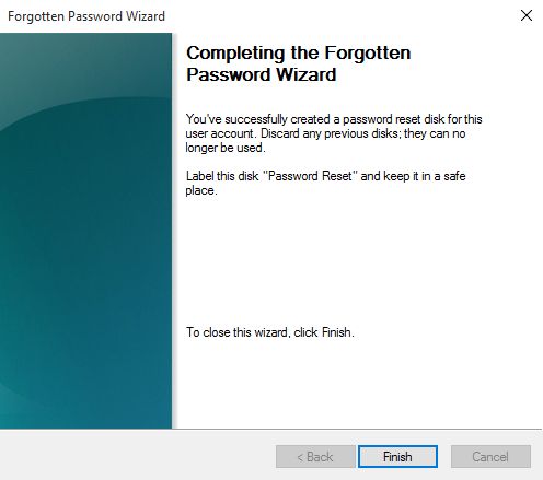 Forgotten Password Wizard, Windows, reset, password, user, account, local