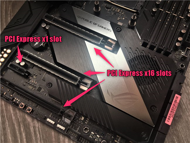 Different types of PCI Express slots