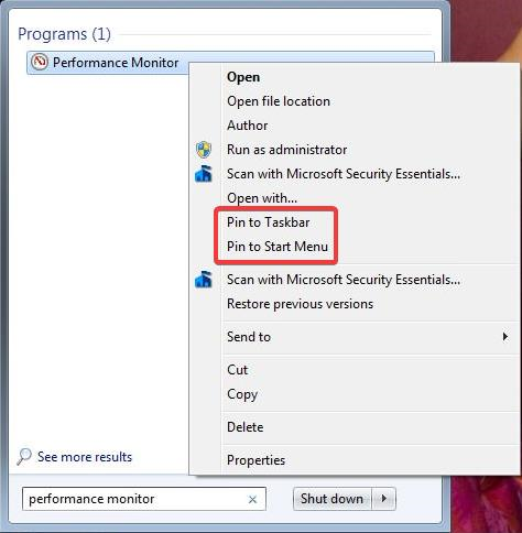 Pin to Taskbar and Pin to Start Menu in Windows 7