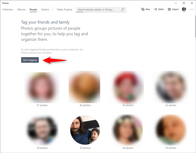 Start tagging people from your photos