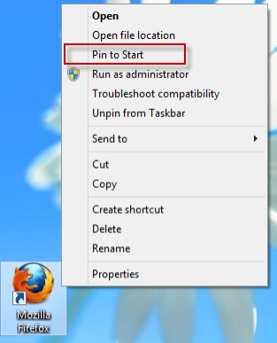 Windows 8 - Pin Apps