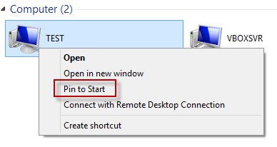 Windows 8 - Pin Folders