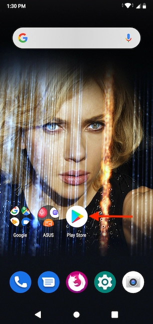The Play Store shortcut is placed on your Home screen