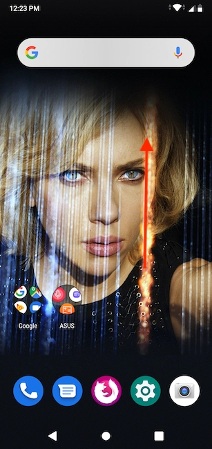 Swipe up from the Home screen to access All Apps
