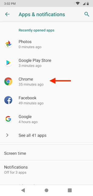 Tap on a Google Play Store app