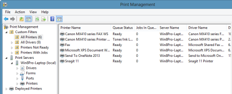 Print Management Console - Administrative Tools