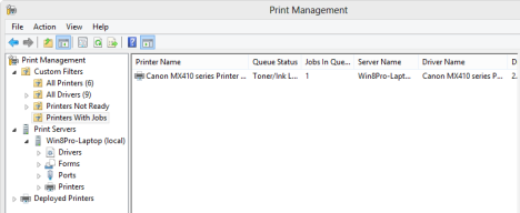 Print Management Console - Administrative Tools