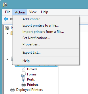 Print Management Console - Administrative Tools