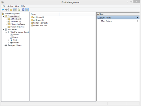 Print Management Console - Administrative Tools