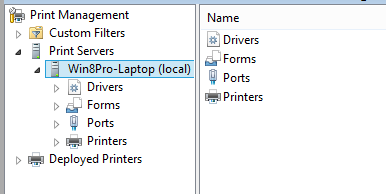 Print Management Console - Administrative Tools