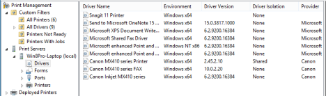 Print Management Console - Administrative Tools