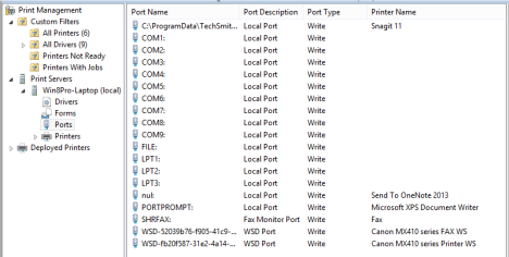 Print Management Console - Administrative Tools