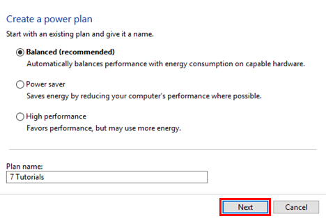 Power Plan, Create, Custom, Windows