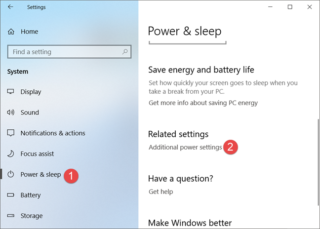 Windows, power plans