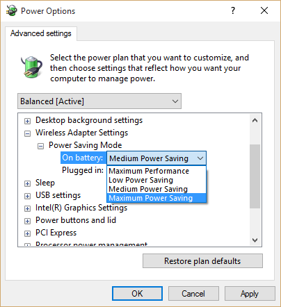 power options, power plan, settings, savings, Windows