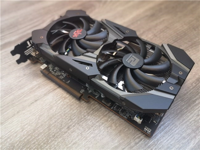 A view of the PowerColor Radeon RX 5600 XT Red Devil