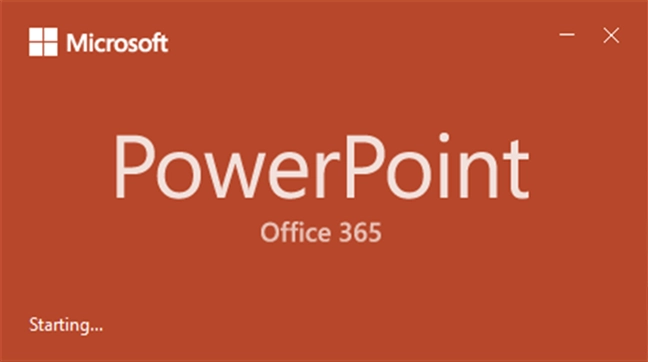 Loading PowerPoint in Office 2019