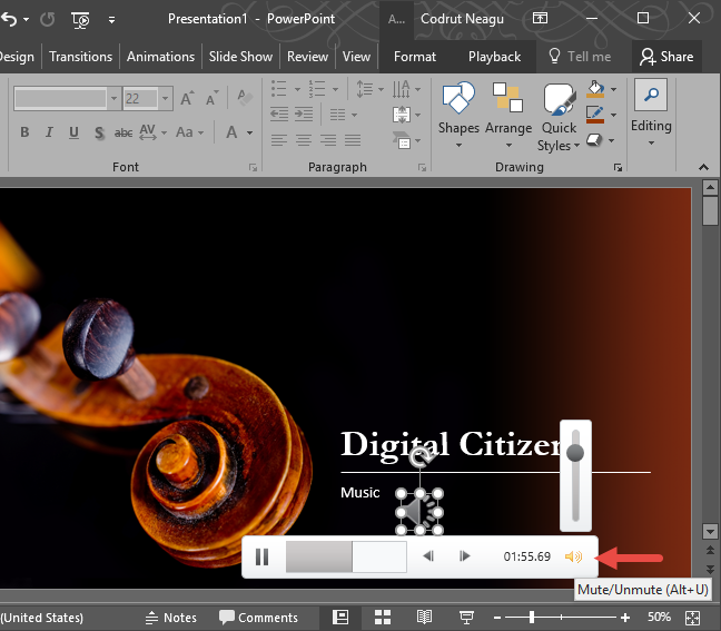 PowerPoint, audio, insert