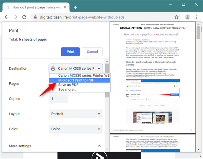 How to print as PDF from Windows 10, using only built-in tools ...
