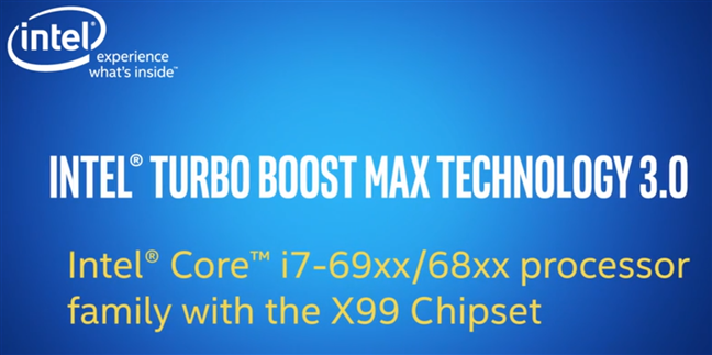 Intel Turbo Boost Max Technology 3.0