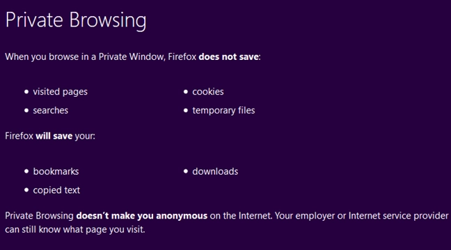 Private Browsing