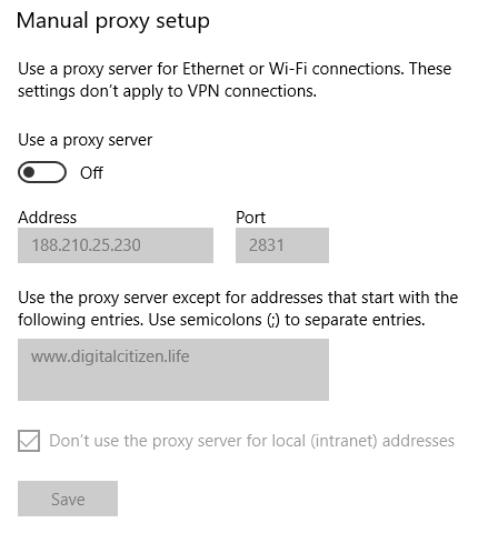Windows 10, прокси-сервер, настройки