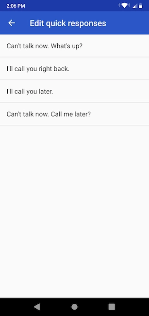 Tap on an entry to edit it