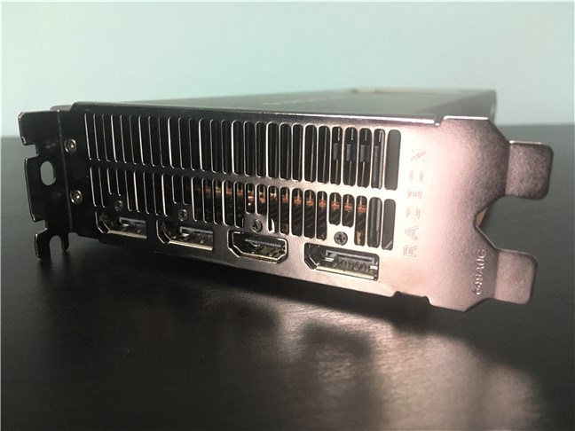 The ports found on the AMD Radeon RX 5700
