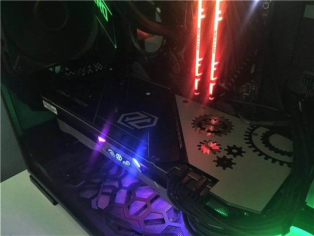 The ASRock Radeon RX 5700 XT Taichi X 8G OC+ mounted in our test PC