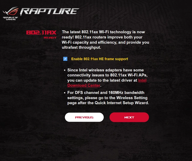 Enabling Wi-Fi 6 on the ASUS ROG Rapture GT-AX11000