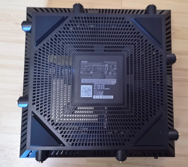 The bottom of the ASUS ROG Rapture GT-AX11000