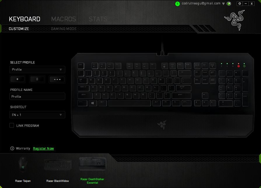 Razer DeathStalker Essential, gaming, keyboard, review