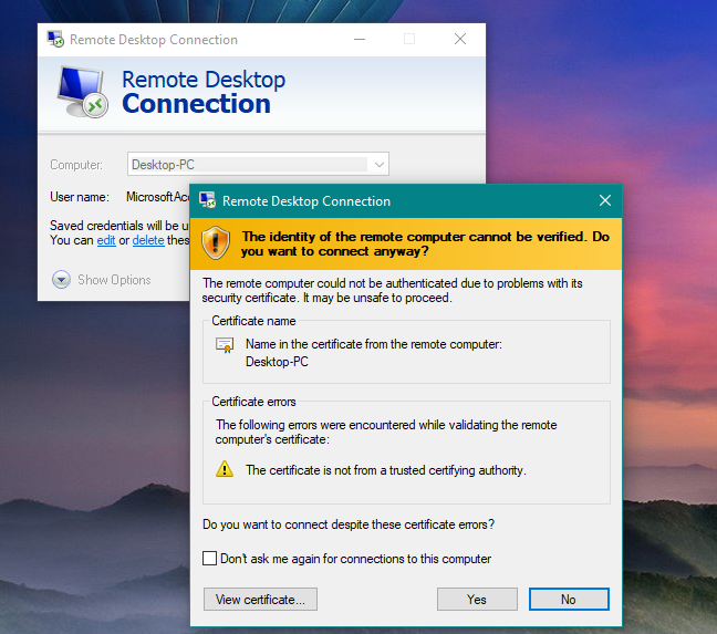 Windows, Remote, Desktop, Connection