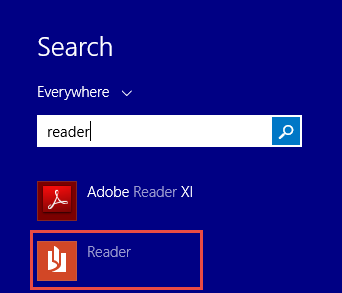 Windows, Reader, app