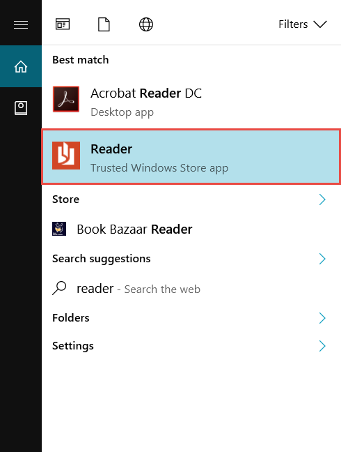 Windows, Reader, app