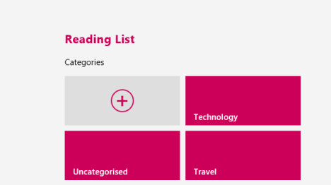 Windows 8.1, reading list, app, read later, add, content, categorize