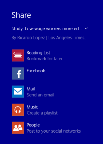 Windows 8.1, reading list, app, read later, share, content, synchronize