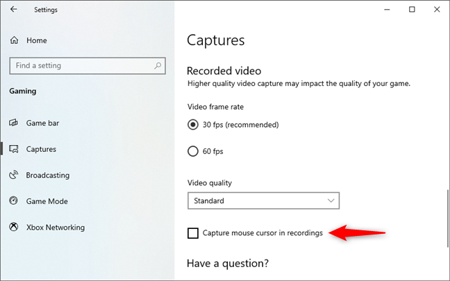 Capture mouse cursor in gameplay recordings